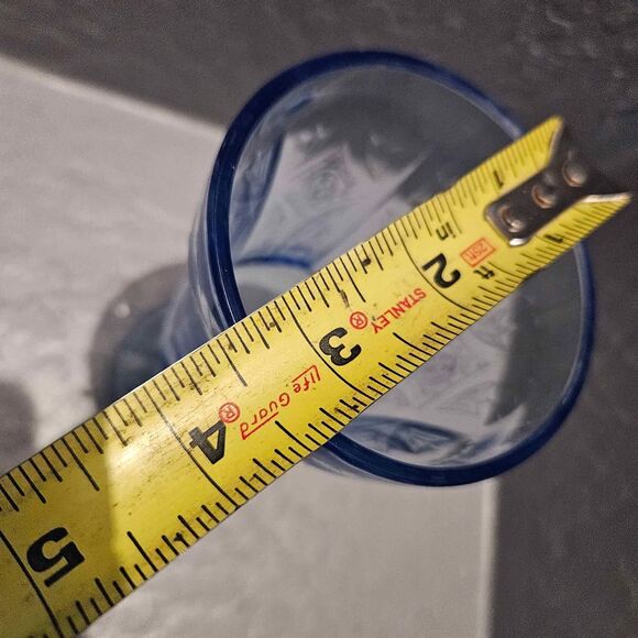 Indiana Glass Recollection Blue Stem Glass Goblet Blue Madrid - Picture 7 of 8